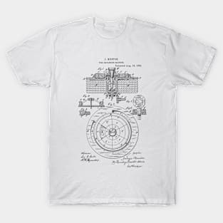 Tire Expanding Machine Vintage Patent Hand Drawing T-Shirt